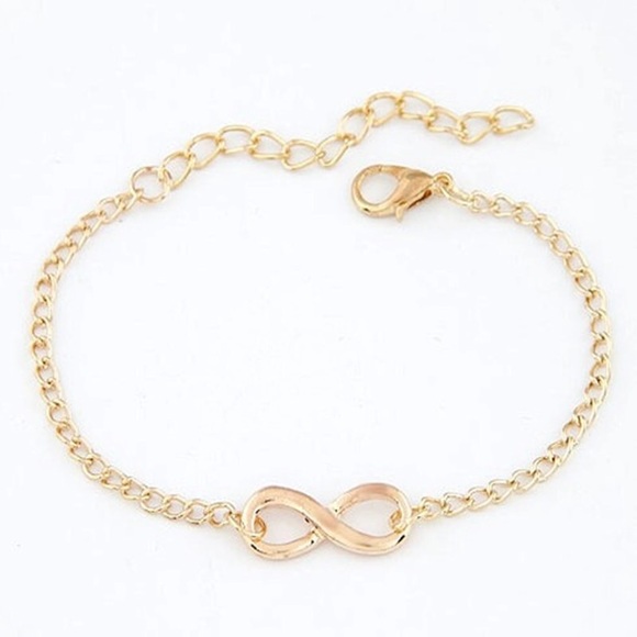 Infinity Charm Chain Bracelet Gold Silver - Picture 3 of 3